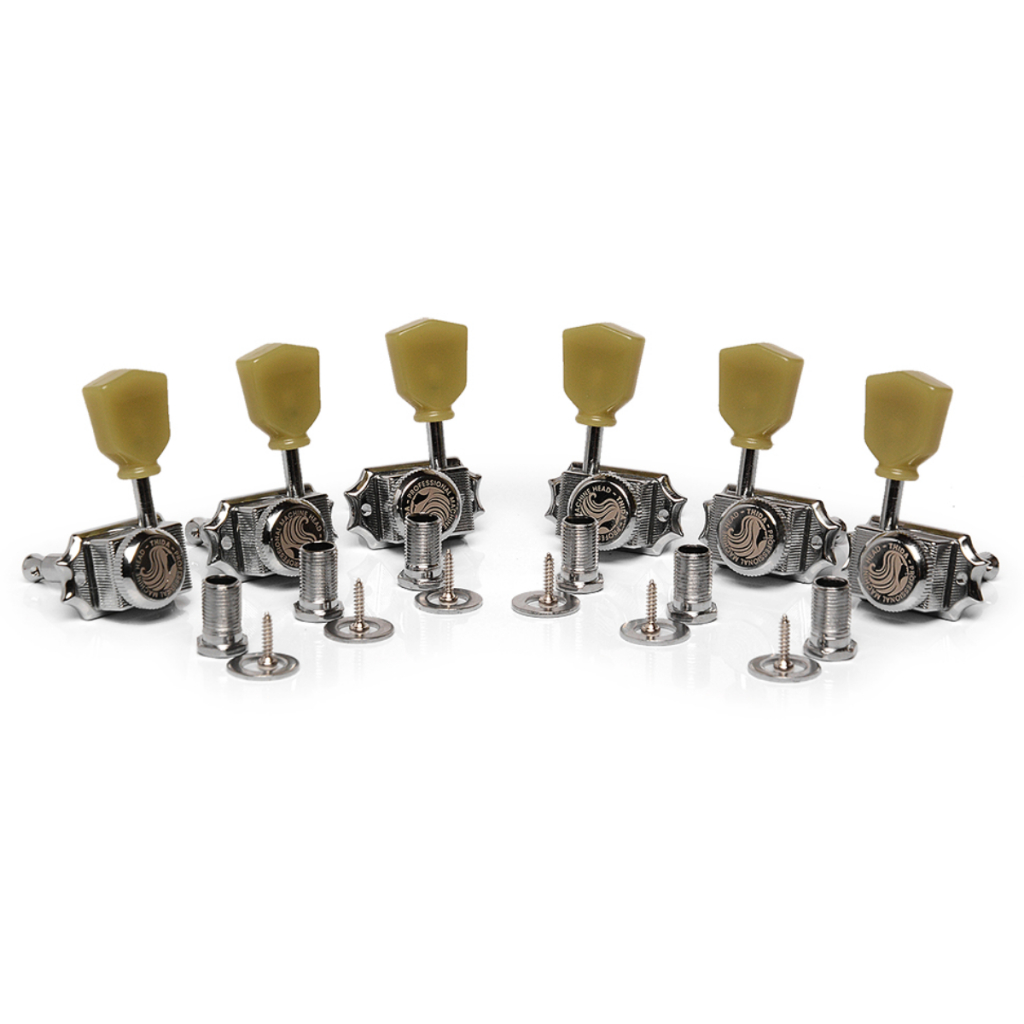 Jogo De Tarraxas Cromada 3x3 Com Trava Les Paul Sg Guitarra