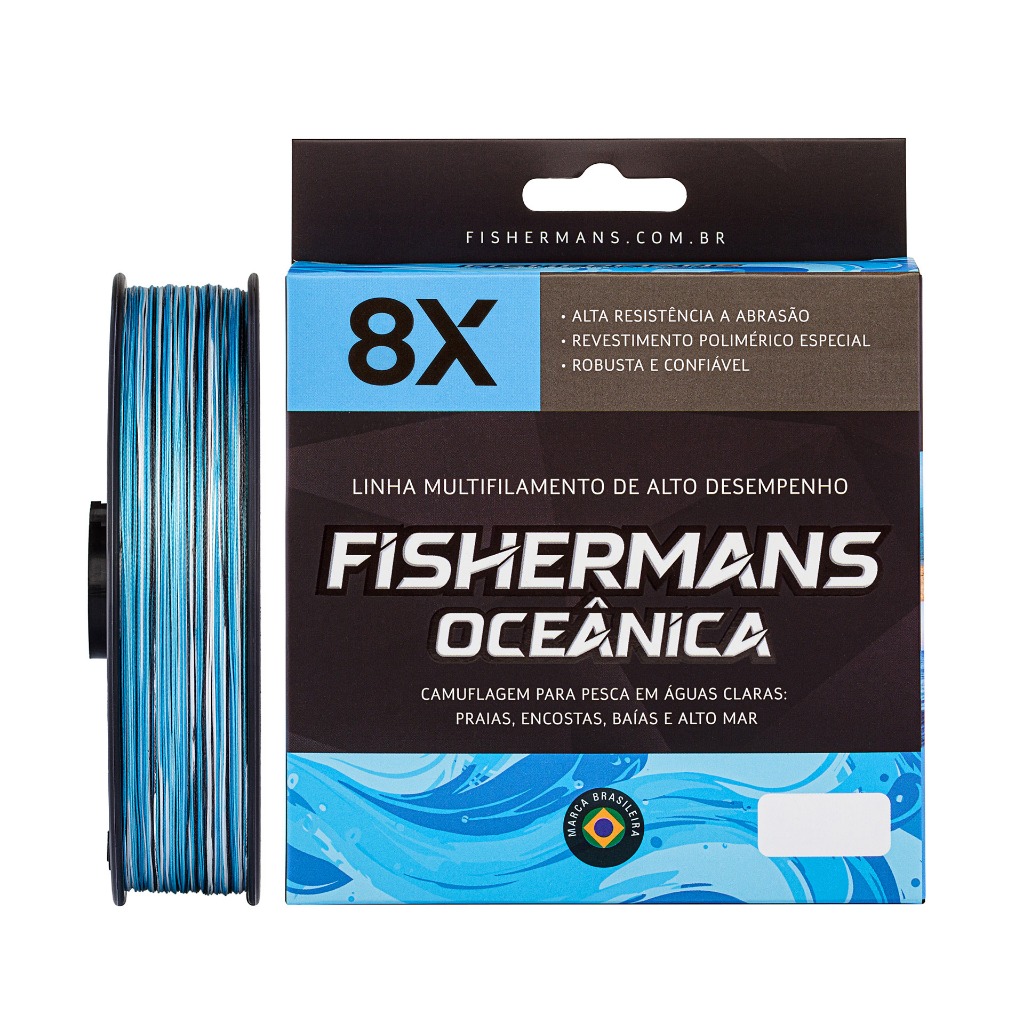 Linha De Pesca Multifilamento Fishermans 300 Metros 8 Fios | Shopee Brasil