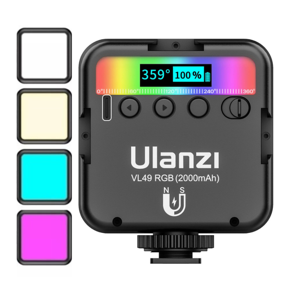Ulanzi Vl49 Rgb Bolso Levou Luz De Estúdio Para Vídeo Foto