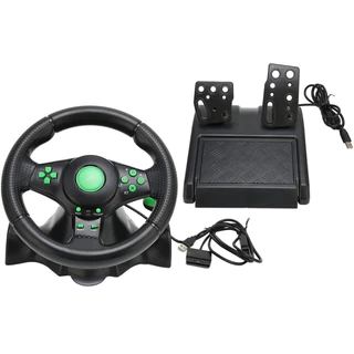 Volante de Corrida para PC, Volante USB para PC Com Rotação de 180 Graus Plug and Play 4 Em 1 para