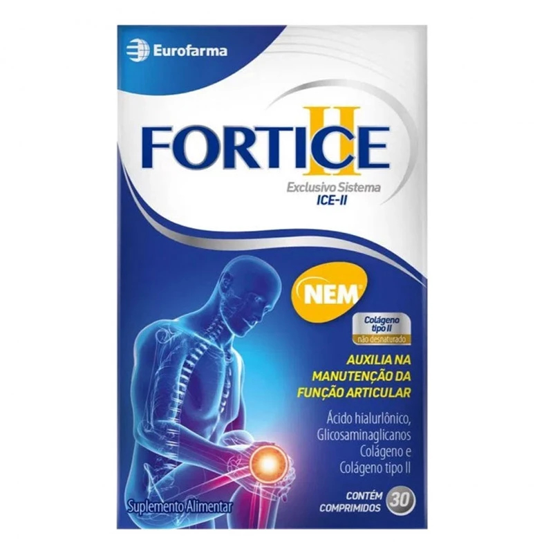 Fortice Colageno Tipo II com 30 Comprimidos | Shopee Brasil