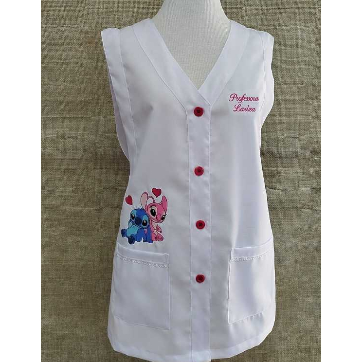 Jaleco/ avental/ Professora/ bordado Personalizado nome