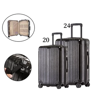 Kit 2 Malas 20/24 Polegada Policarbonato Roda Dupla 360° Anti-queda