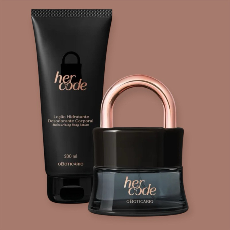 Kit Her Code: Eau De Parfum 50ml + Loção Corporal 200ml | Shopee Brasil