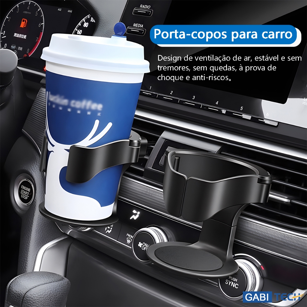 Porta Copos Carro Ajustável Universal À Prova De Respingos E De ...