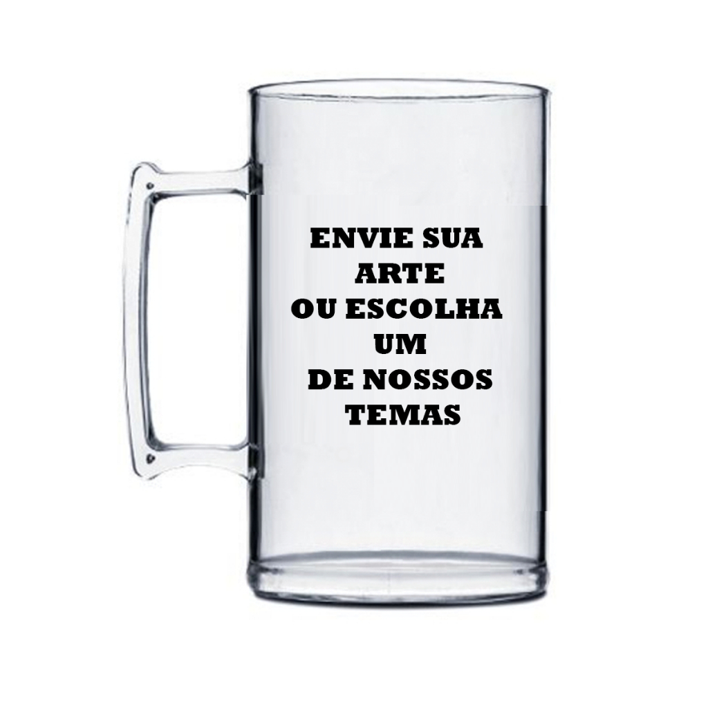 Kit 50 Canecas Personalizadas Acrílicas 300ml ou 430ml Festa Churrasco Eventos