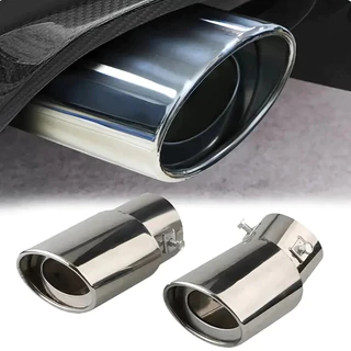 Ponteira Escapamento Aço Inox Saída Esportiva Automotivo Modelo Curvada ou Direto Universal em Oferta na Shopee