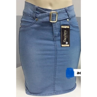 Saia JEANS secretária CLARA com Fivela