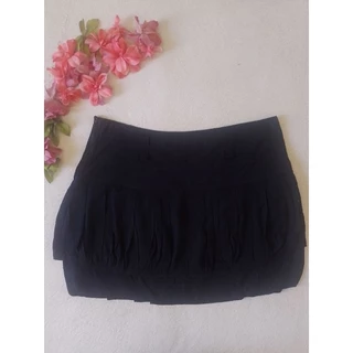 Saia Preta Feminina, modelo Balone, marca Hering, Tam G (44-46)