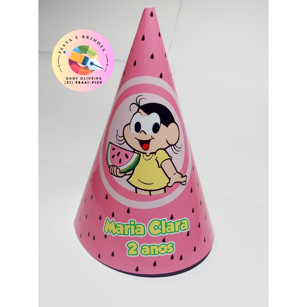 Chapeuzinho Magali Rosa e Verde Candy Festa Personalizada Turma da ...