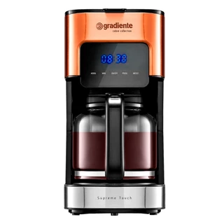 Cafeteira Digital Gradiente Programável Supreme Touch 800w Cor Prata E Cobre
