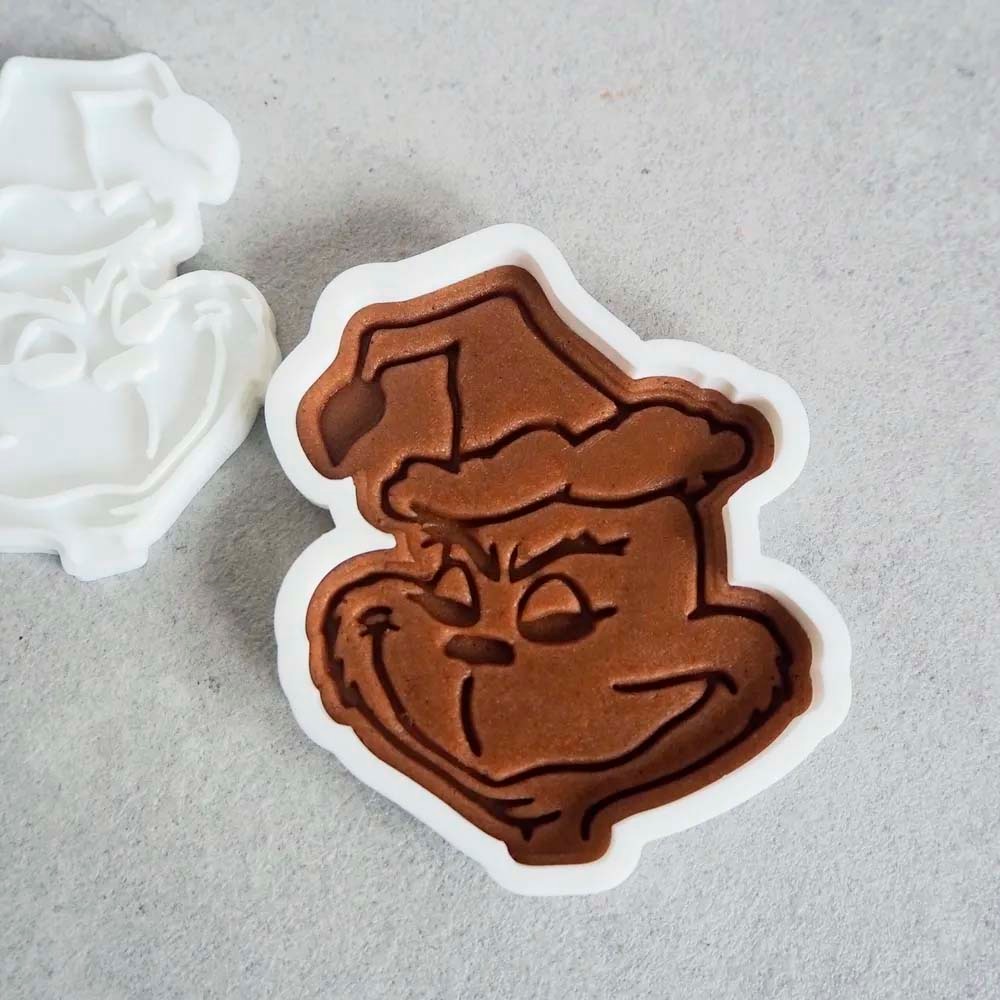 Cortador Marcador Grinch Natal - Estampador Biscoito Bolacha