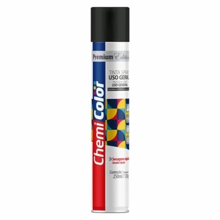 Tinta Uso Geral Preto Brilhante 250ml Chemicolor