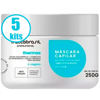 KIT 5 MÁSCARA THERMAS TRATTABRASIL HIDRATAÇÃO CAPILAR 250G