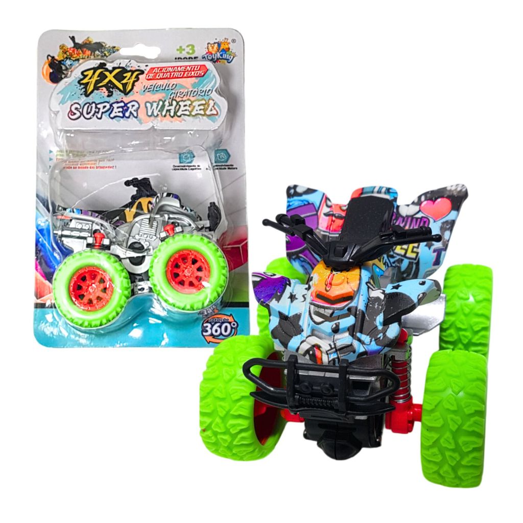 Carrinho/Moto Quadrículo Big Monster Truck Amortecedor Fricção 4x4