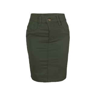 Saia Plus Size Jeans Brim Verde