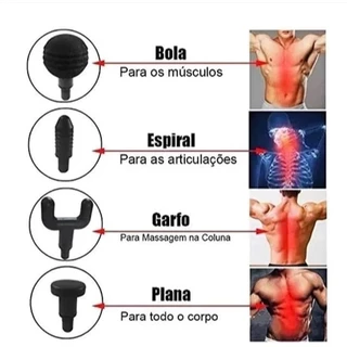 Massageador Profissional Muscular Elétrico sem Fio Definição de Músculos