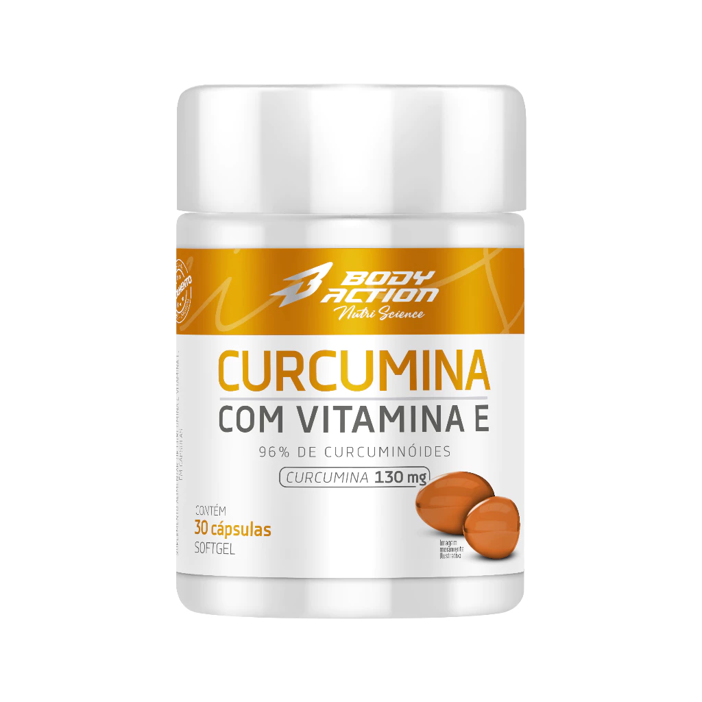 Cúrcuma com Vitamina E 130mg - 30 Cápsulas Bodyaction