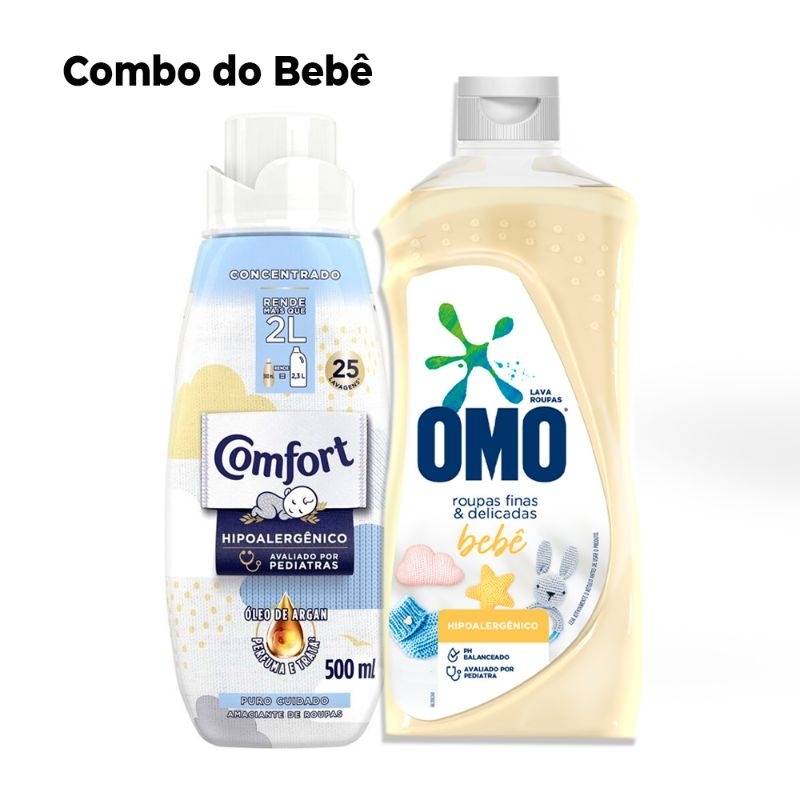 Kit OMO Sabão líquido Roupas 900, Lava roupas finas delicadas Bebê ...