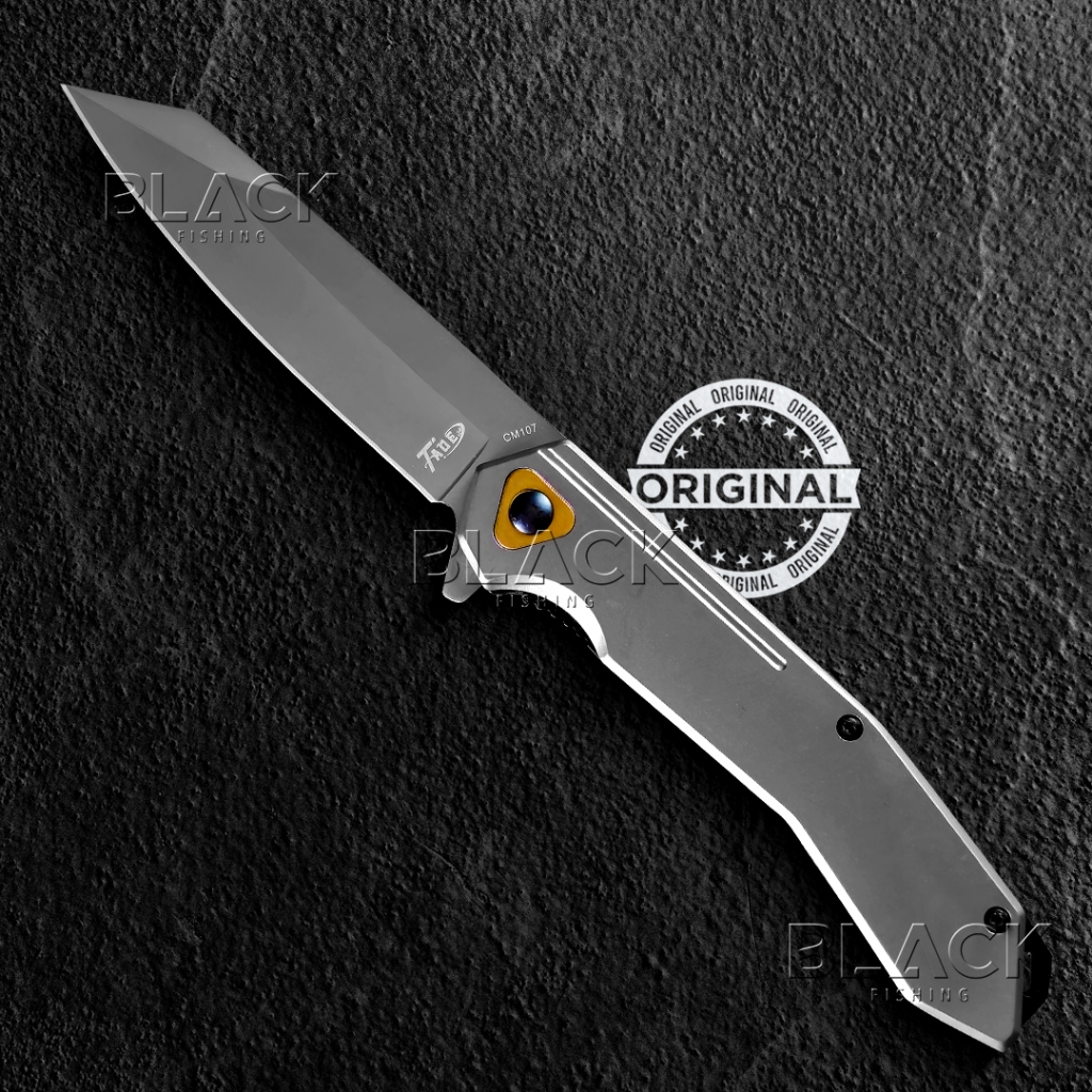 Canivete Semi-automatico Drop Point Super Aço Cr17 Com Clip de Bolso Passa Cordão Trava Liner lock