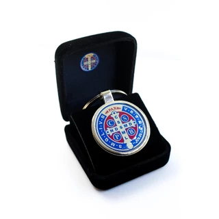 Chaveiro em Aço Medalhão São Bento