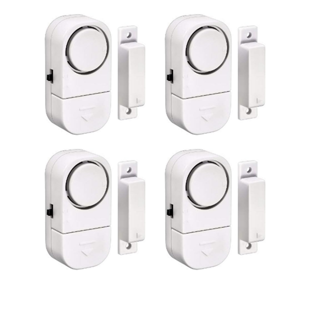Kit 4 Alarme de Entrada para Portas e Janelas Sensor Magnético