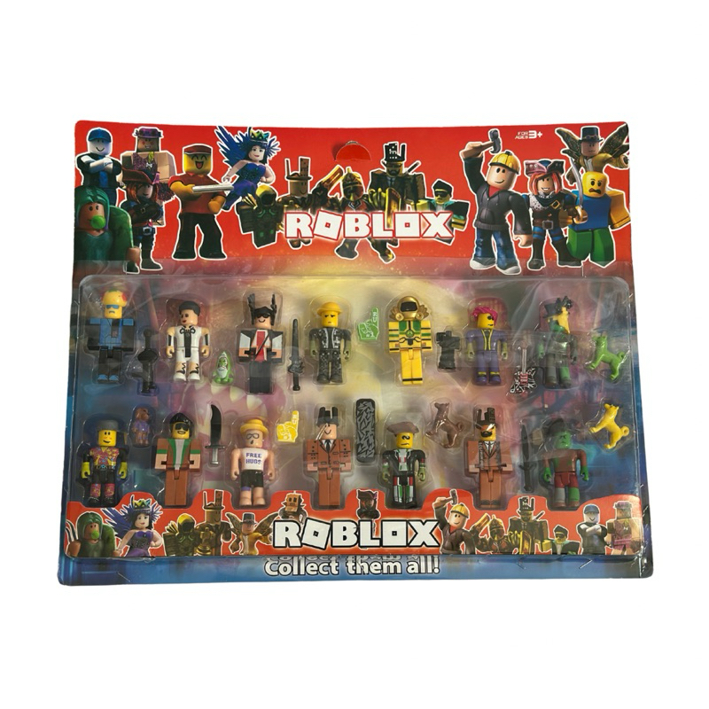 Brinquedo Kit Bonecos Roblox 28 Itens 14 Bonecos Roblox + 14 Acessorios Roblox Avatar