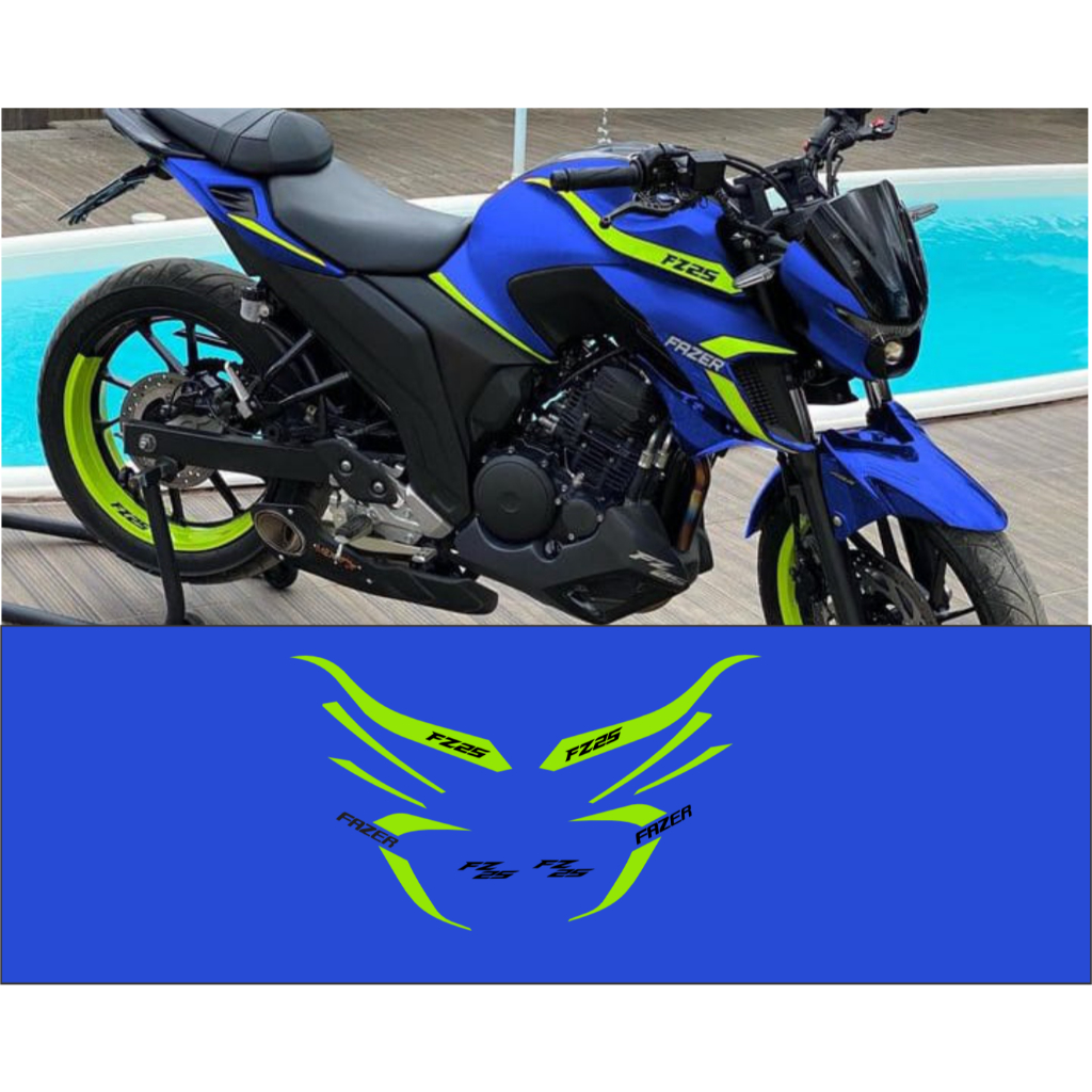 FAIXAS LATERAIS FZ25 - MOTO - YAMAHA - PERSONALIZAÇÃO | Shopee Brasil
