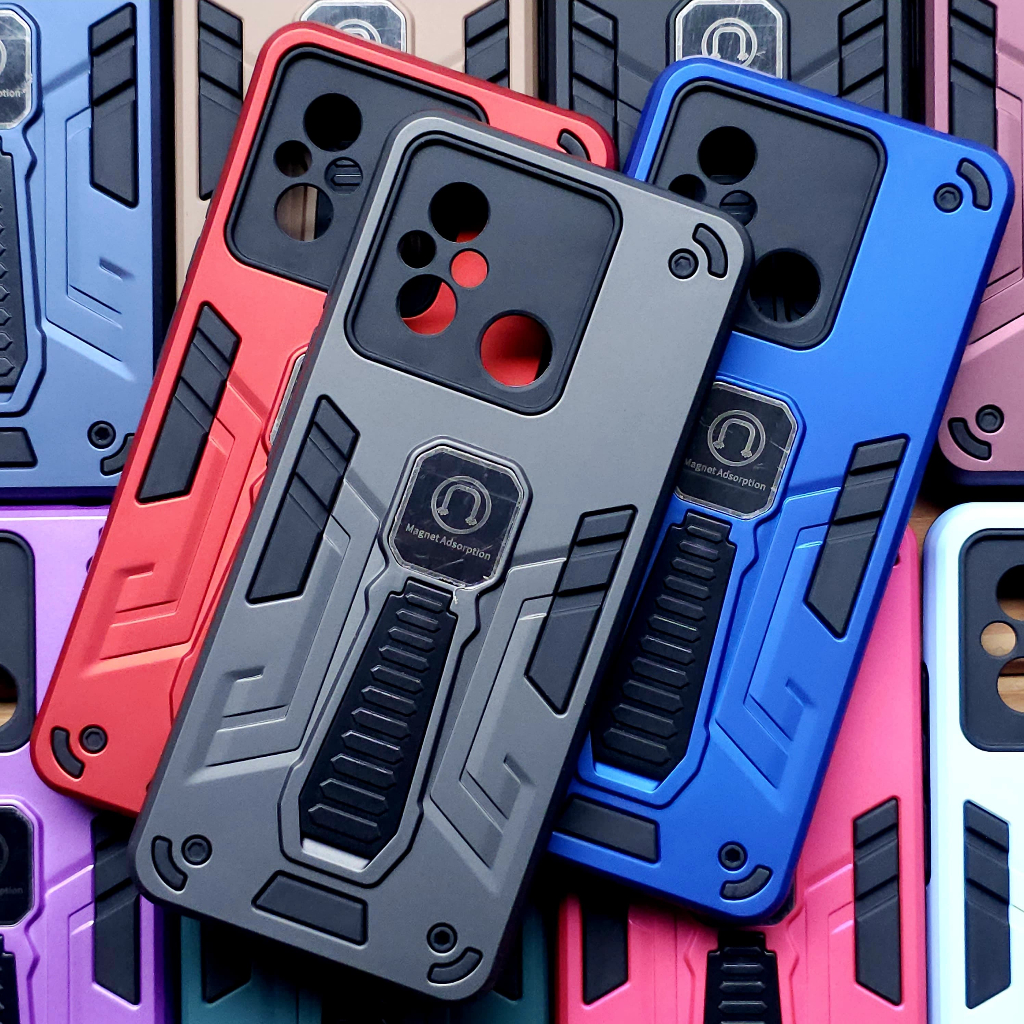 Capa Capinha Case anti impacto para Xiaomi Redmi 12C Capa anti Shock para Xiaomi Redmi 12C com suporte para magnético