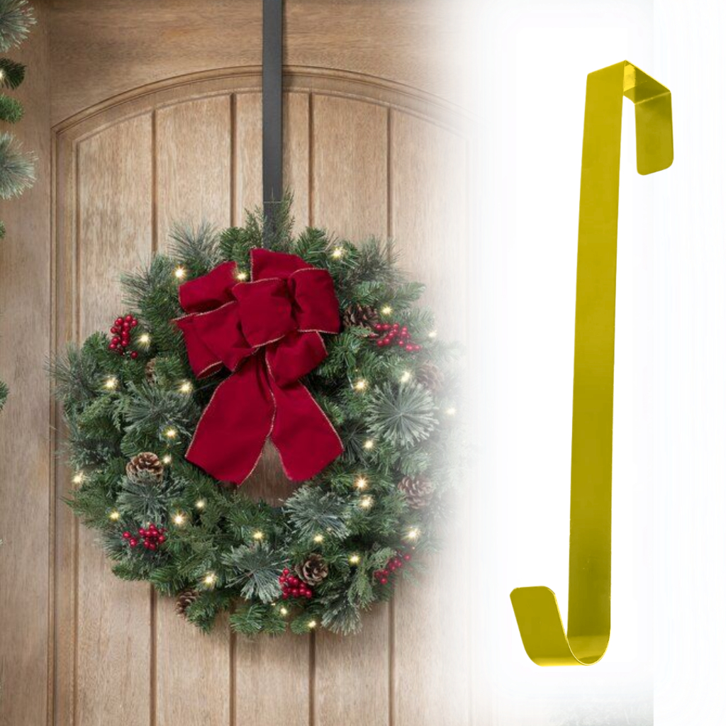 Suporte De Porta Para Guirlanda Natal Dourado Vermelho Prata | Shopee ...
