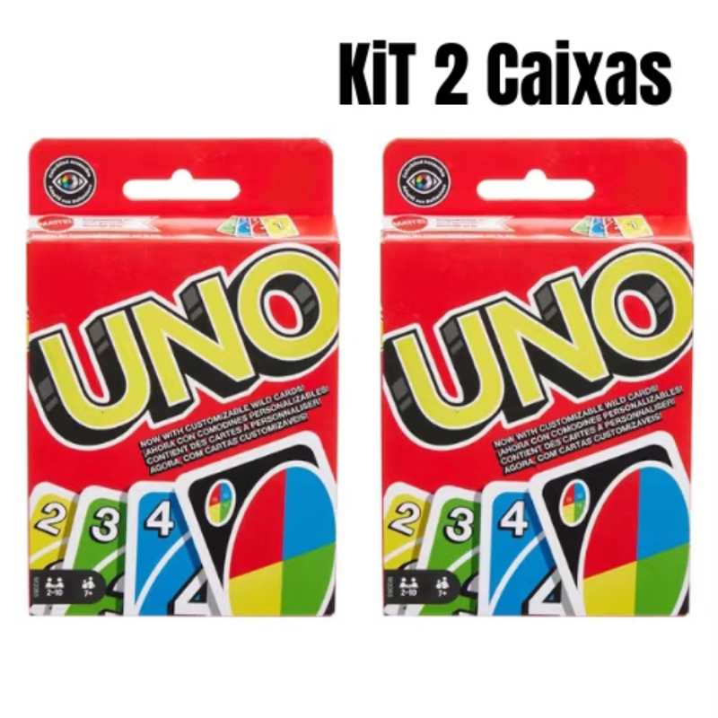 kit 2 Caixa de Jogo Uno jogo de cartas Uno Mini | Shopee Brasil