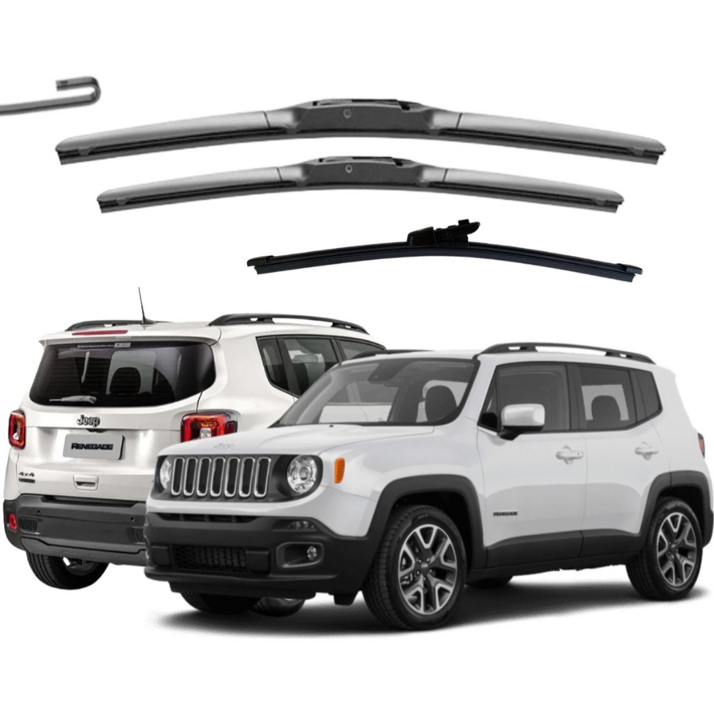 Kit 3 Palhetas Limpador Parabrisa Jeep Renegade 2015 A 2023