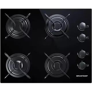 Fogão Cooktop 4 Bocas Brastemp Ative Automático BDD61 Preto