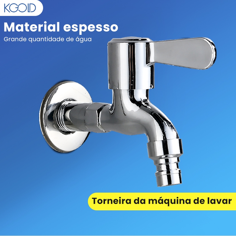 Torneira Jardim/Tanque Maquina Lavar Parede Abs Cromado