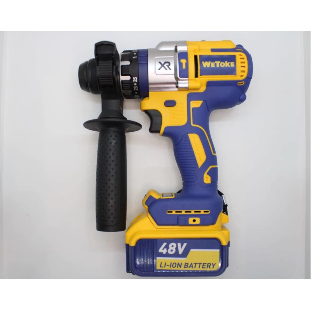 Parafusadeira Furadeira Alta Performance Recarregavel Broca 48v Completa Profissional