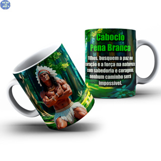 Caneca Caboclo Pena Branca Caneca Ml Personalizada Premiun