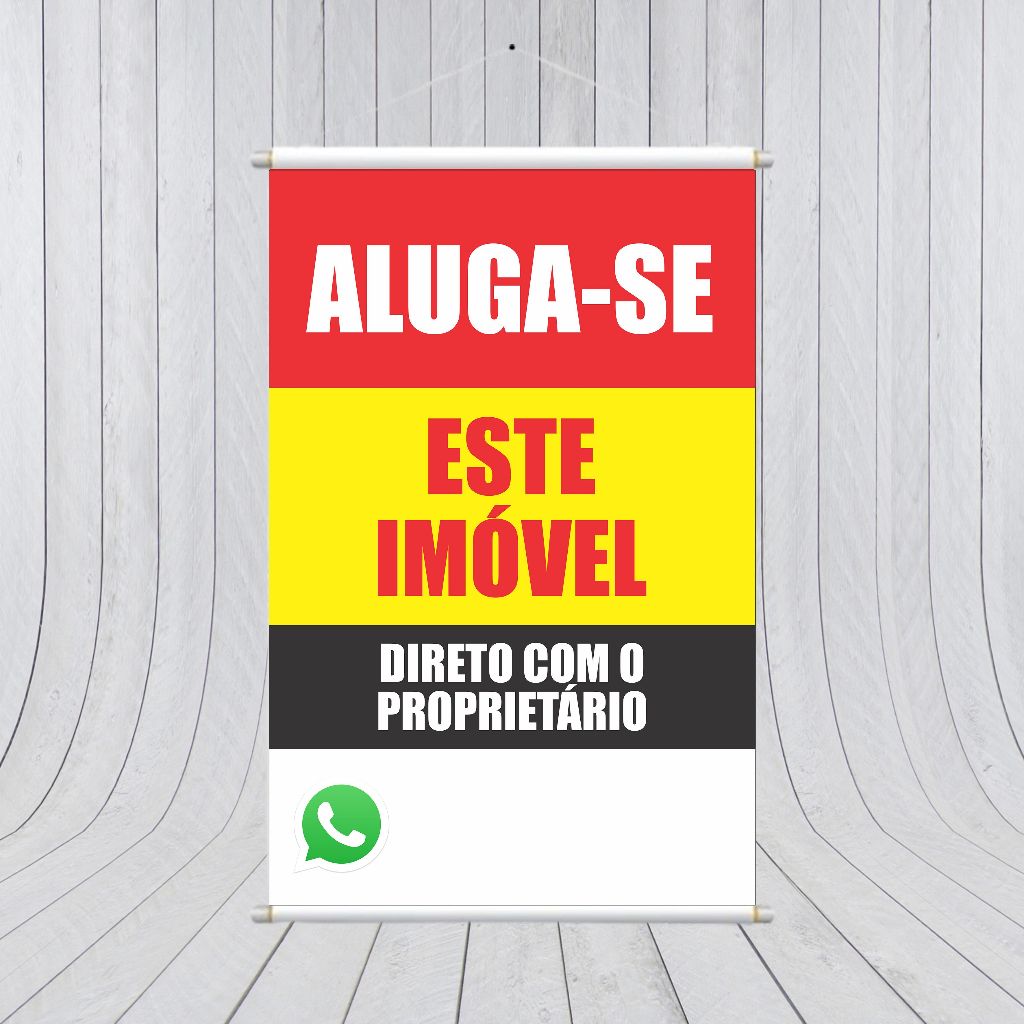 Banner Personalizado Placa Aluga-se Este Imóvel | Shopee Brasil