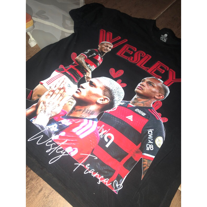 CAMISA FLAMENGO PERSONALIZADA WESLEY FRANÇA- BLUSA ESTILO OUTZISER ...