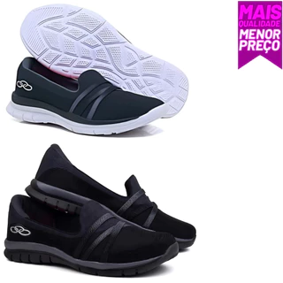 Sapatilha Sapatenis idosa Angel Mantra Feminina Ortopédica Caminhada Leve Slip On Envio Imediato