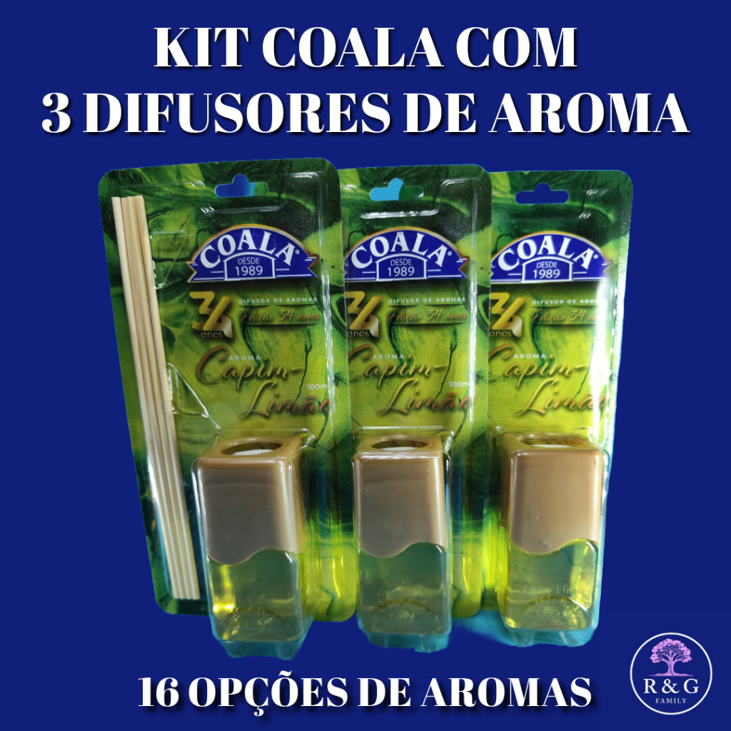 DIFUSORES DE AROMAS COALA 100ML (KIT COM 3) | Shopee Brasil
