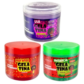 Gelatina Ativadora Kids 500g Poderosos Cachinhos Melancia Morango Hidratação Nutricao Hidralise em Oferta na Shopee