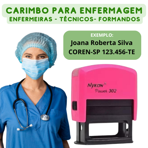 🩺🩺Carimbo para Enfermeira Carimbo para Enfermagem Carimbo Personalizado ...