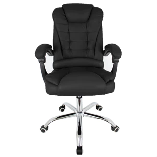 Cadeira Giratória Office CEO Reclinável 130° Home Office na Cor Preta Design Confortável em Oferta na Shopee