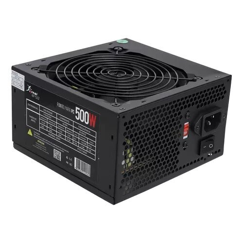 Fonte de alimentação para PC Knup KP-522 500W preta 115V/230V