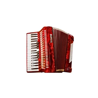 Acordeon 80 Baixos Sanfona Vermelho Brilhante Piano Chemnitzer Todeskini - Sanfona Autêntica