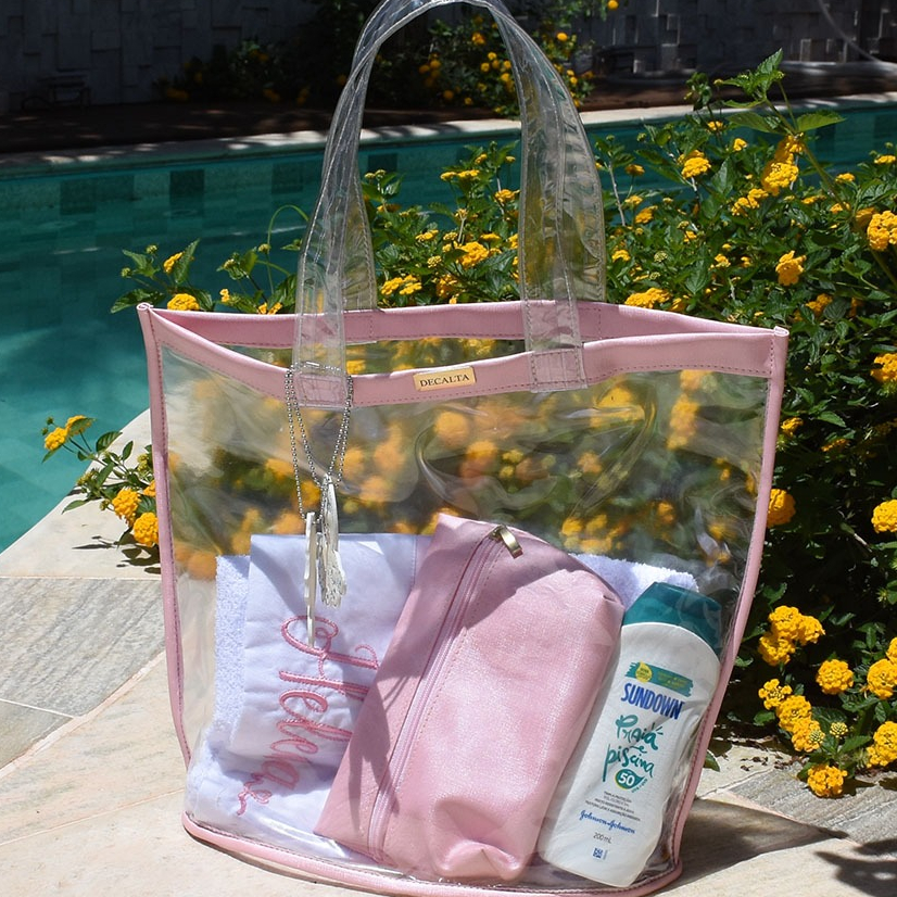 Plástico Transparente Bolsa Plastico Piscina Bolsas Playa Mujer