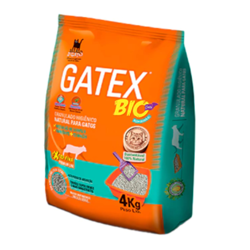 AREIA PARA GATOS GRÃOS EXTRA FINOS 4KG BIODEGRADÁVEL GATEX | Shopee Brasil