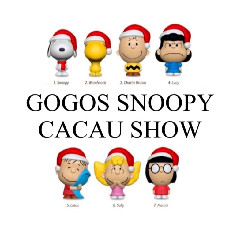 Gogos Cacau show Snoopy colecionaveis lindos Snoopy, lucy, linus, sally, charlie brawn, woodstock, marcie