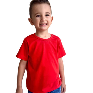 Camiseta Infantil Menino Vermelha Natal 1/2/3/4/6/8/10