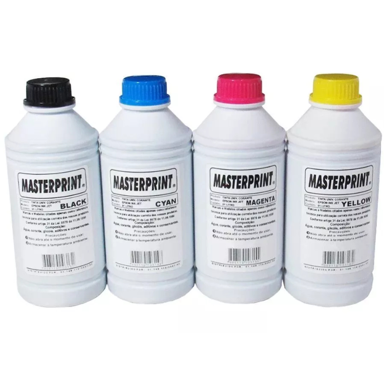 Tinta Impressora Refil Bulk Universal 1 Litro Masterprint L395,L495 ...